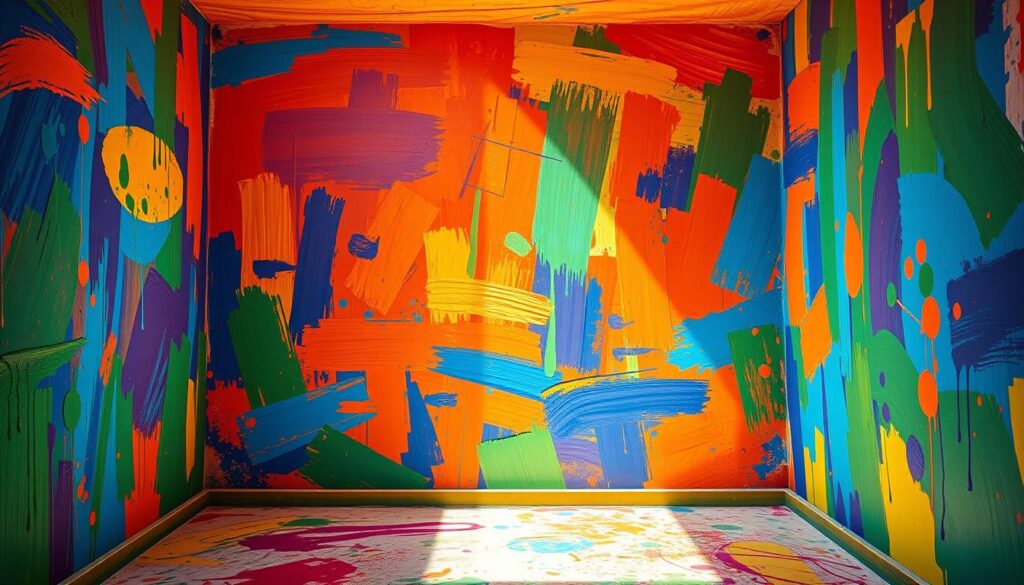 Color drenching paint techniques