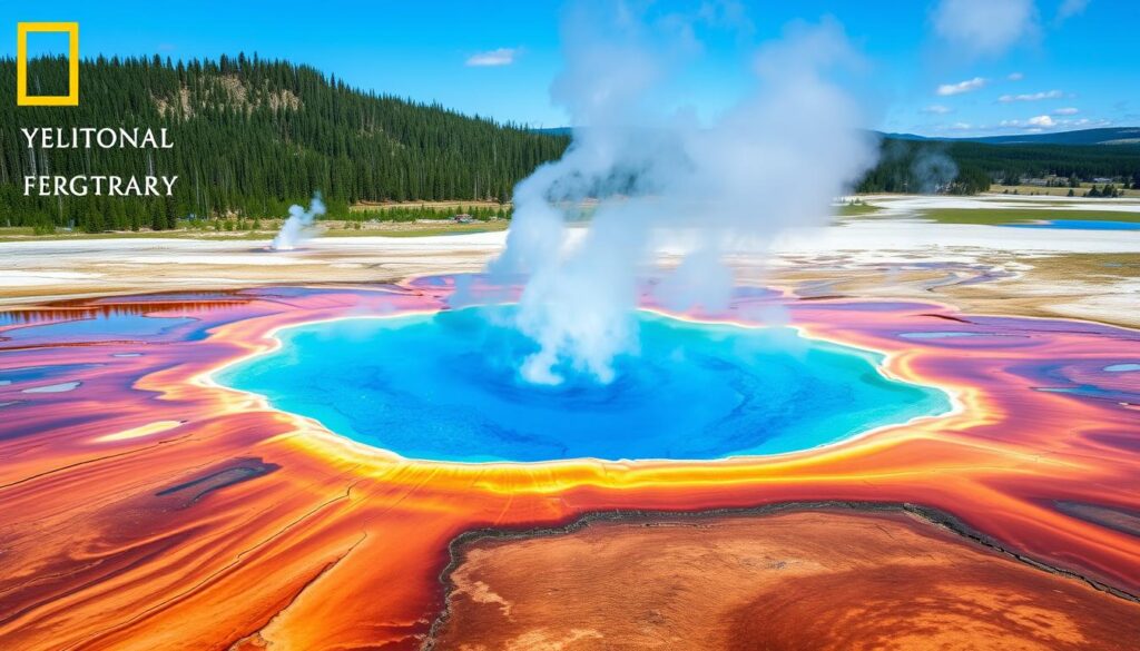 Grand Prismatic Spring in Yellowstone, one of America's most stunning national parks Grand Prismatic Spring in Yellowstone, one of America's most stunning national parks