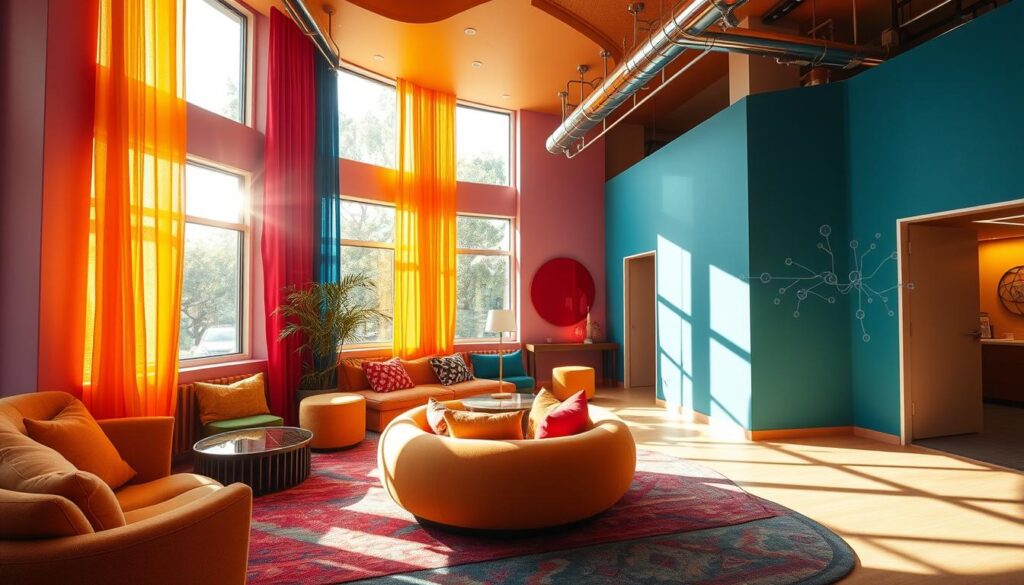 Neuroscience of colorful interiors