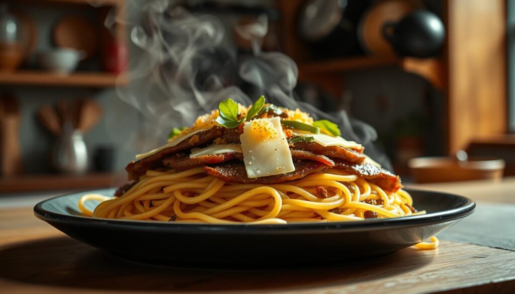 Philly cheesesteak pasta recipe