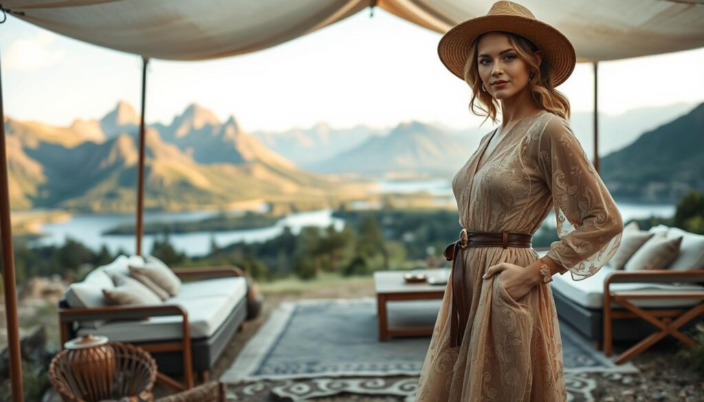 Polished glamping fashion