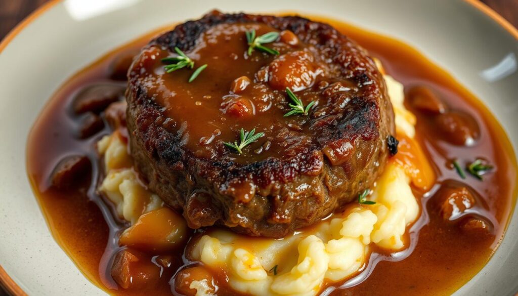 Salisbury steak with onion gravy recipe