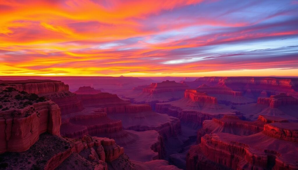 Sunset over the Grand Canyon, one of America's most stunning national parks Sunset over the Grand Canyon, one of America's most stunning national parks