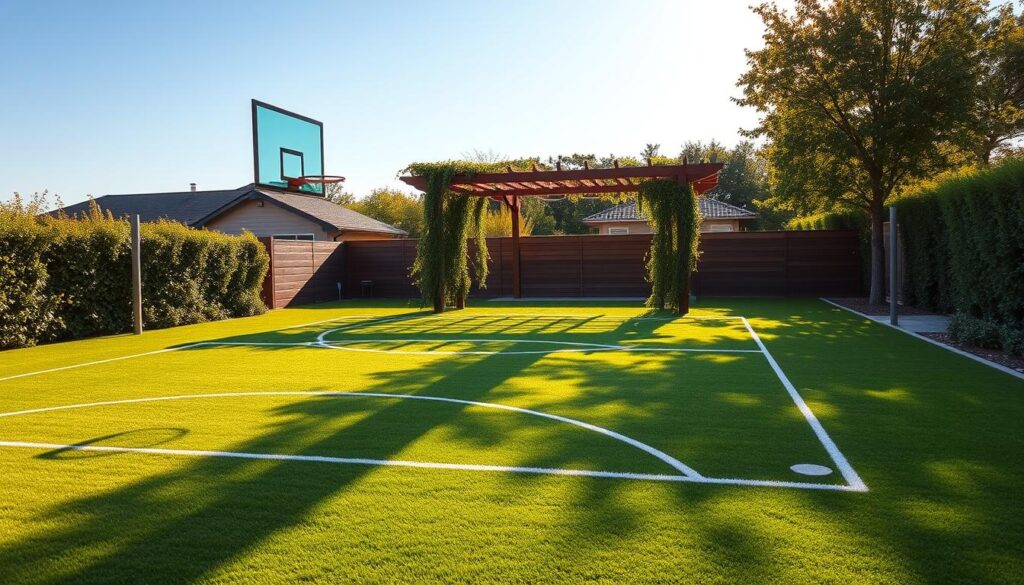 backyard court for active families