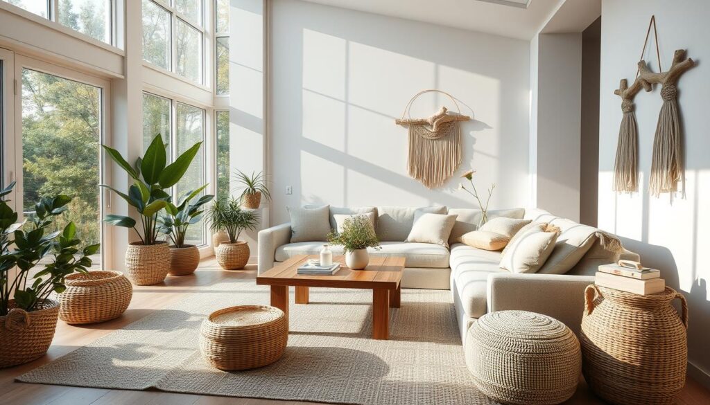 balanced home design with natural materials