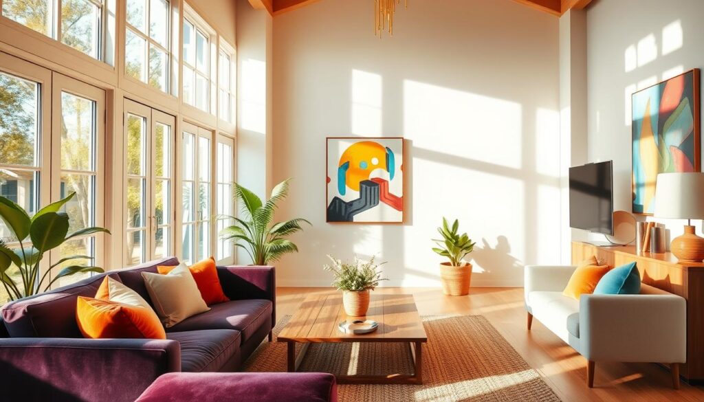 balanced vibrant living room
