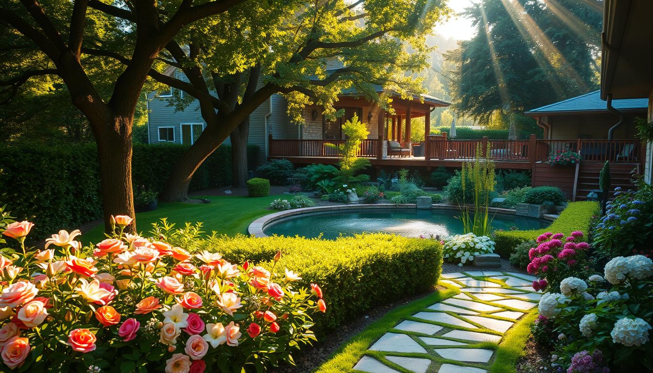 beautiful backyard garden