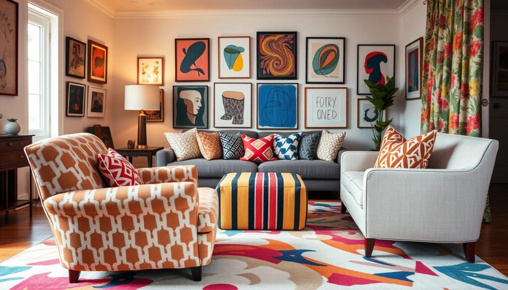 bold pattern mixing in home design