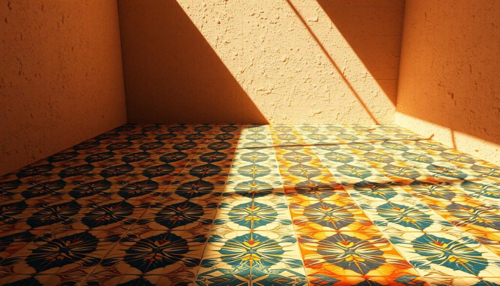 bold patterned tiles and textures