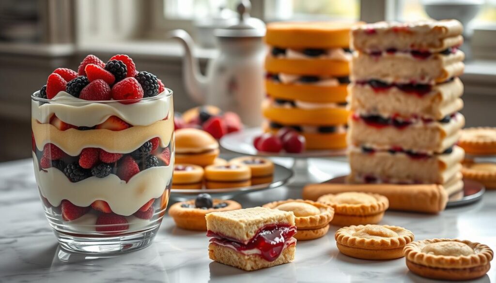british desserts display