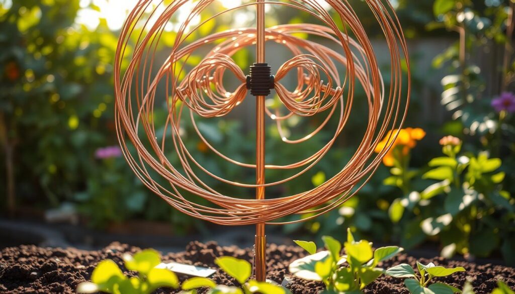 copper wire garden antenna installation