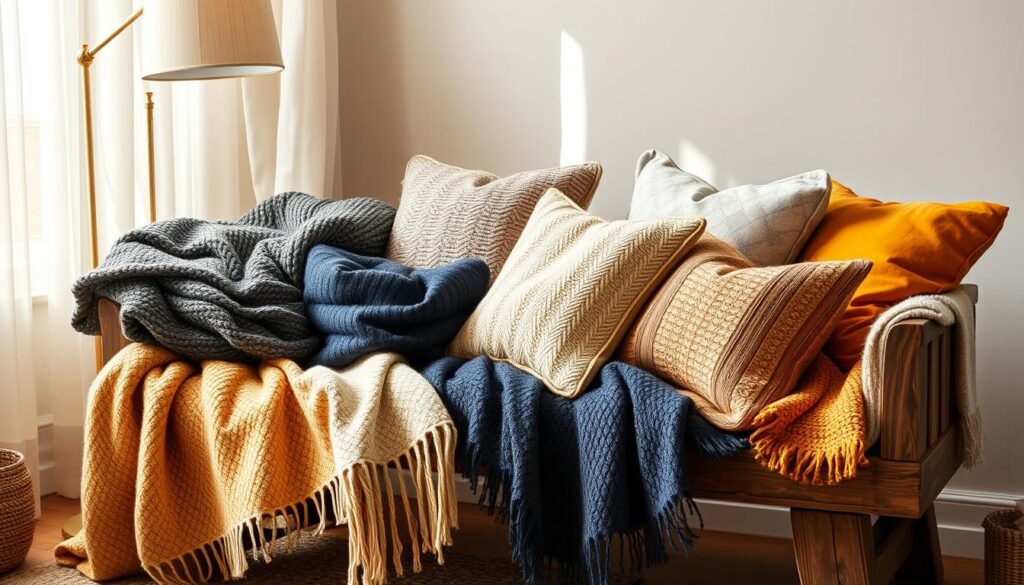 cozy throw blankets and pillows