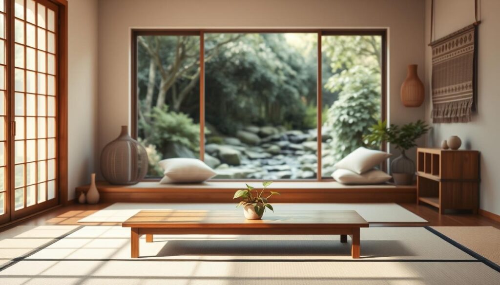 decluttered zen space
