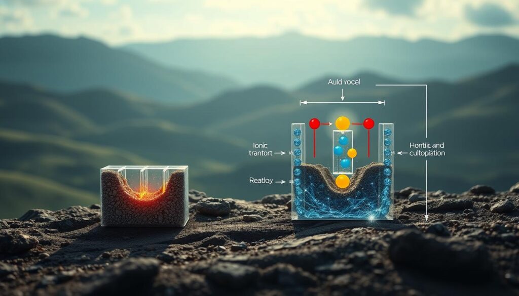 earth battery redox reaction diagram