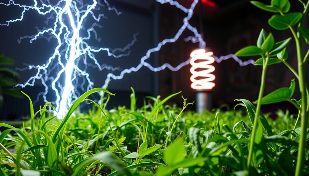 electricity and plant growth