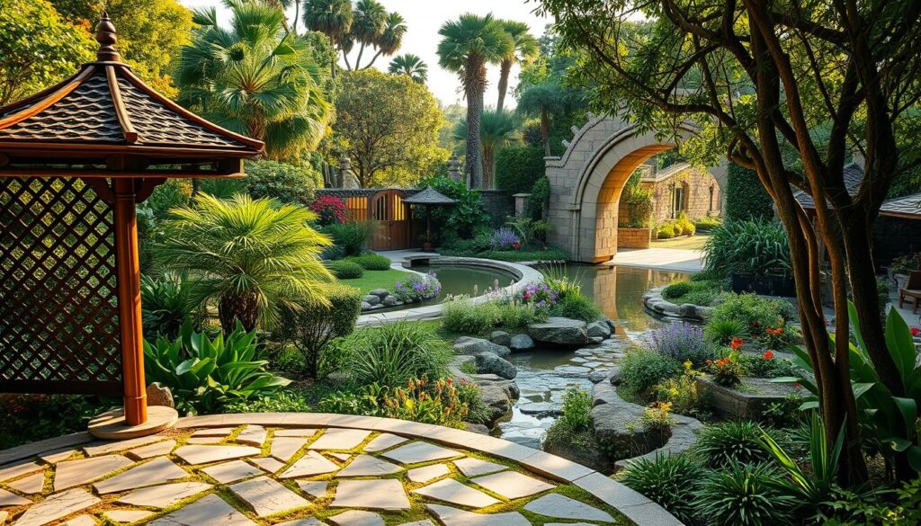 garden structures and features
