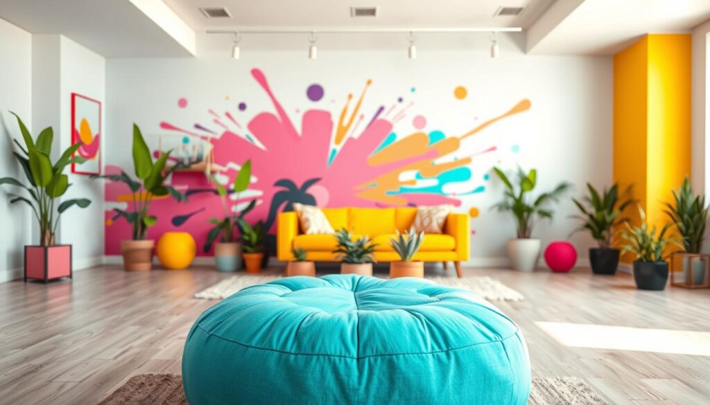 happy space with vibrant colors