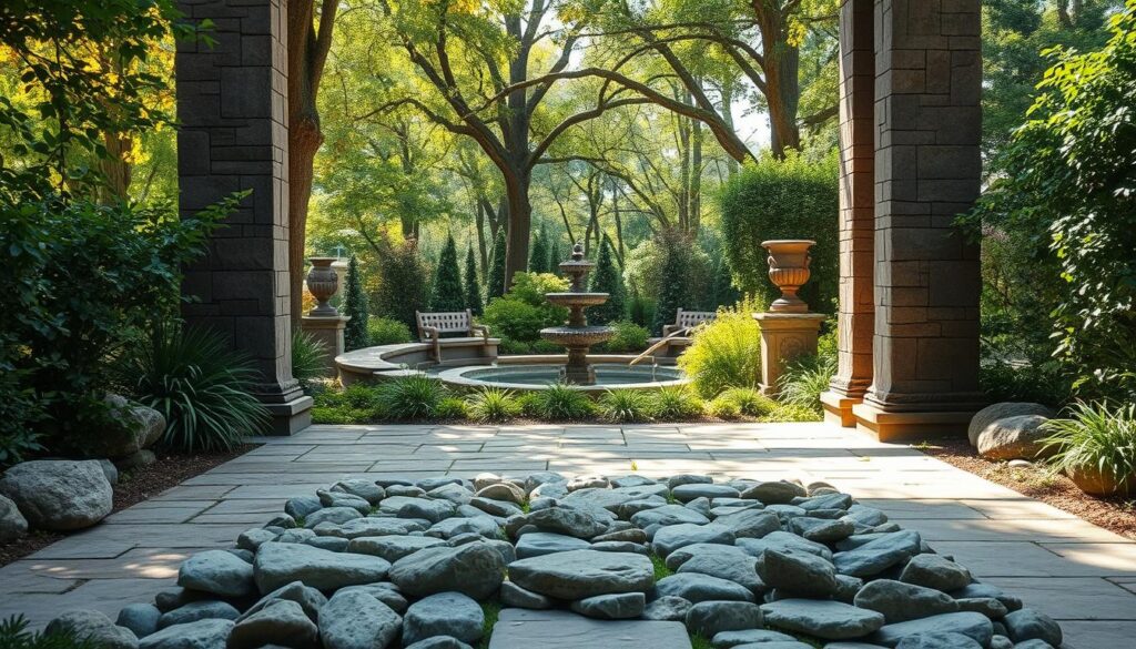 hardscape garden elements