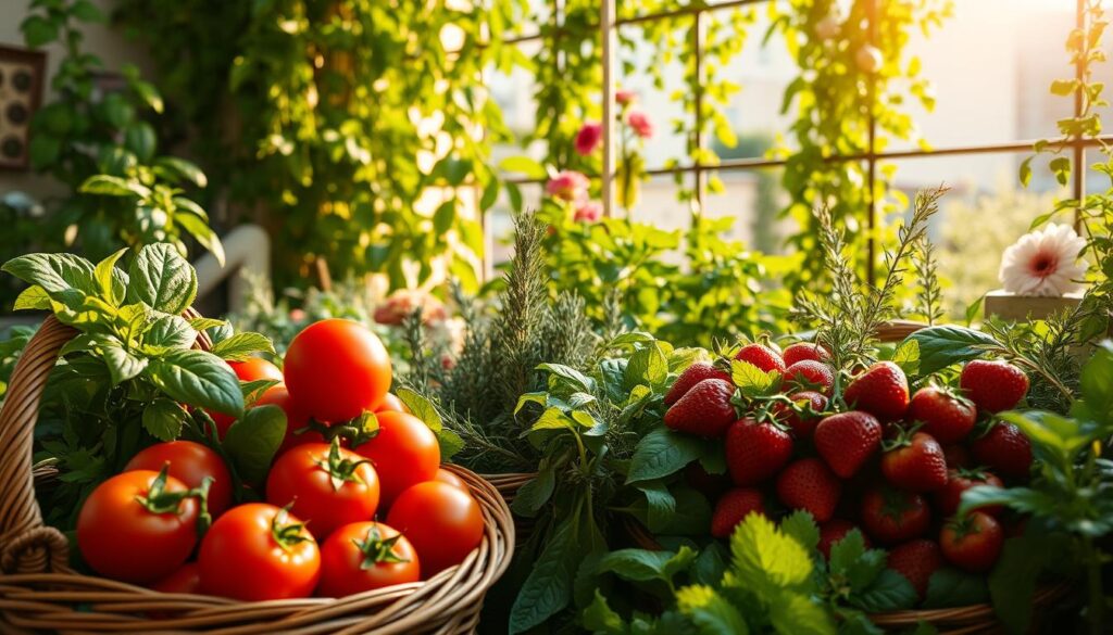 harvesting produce