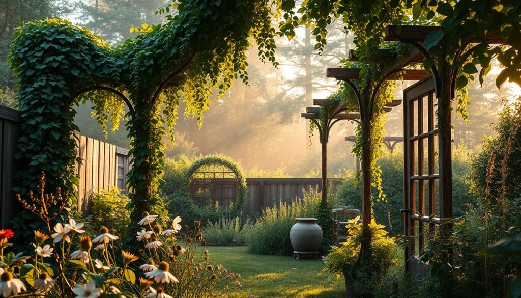 illusion of overgrowth in landscaping