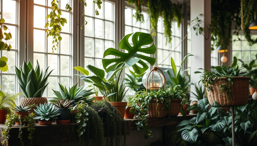 indoor plants and natural decor