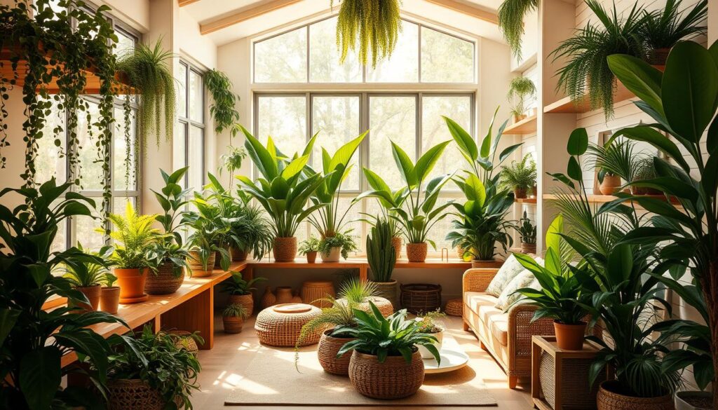 indoor plants and natural decor