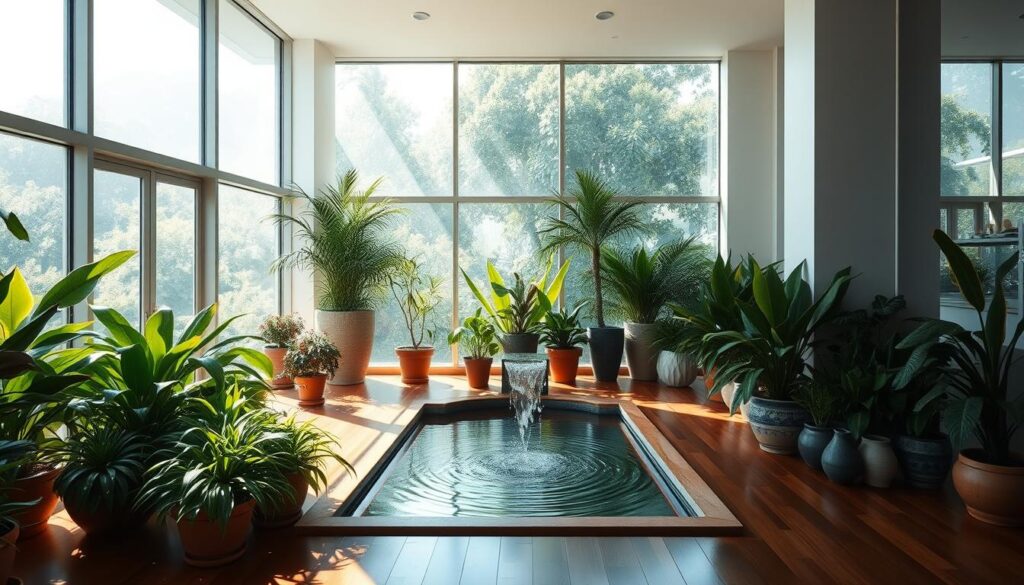 indoor plants and water features