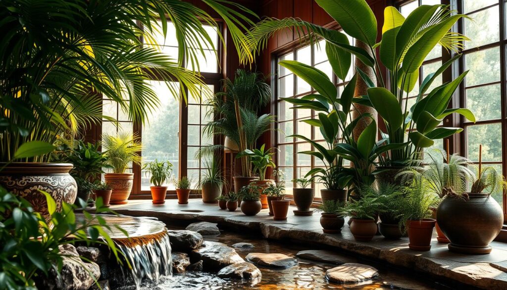 indoor plants and water features