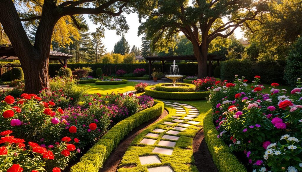 large backyard garden layouts