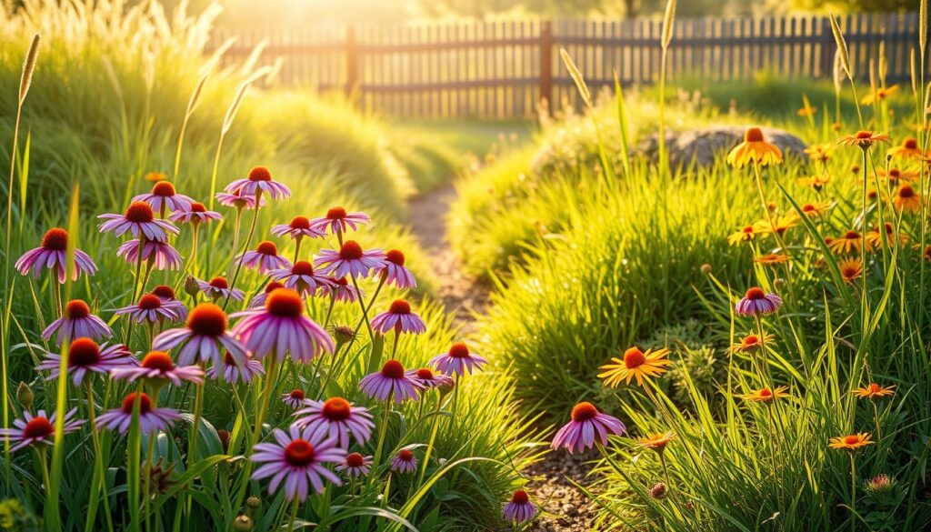 low-maintenance perennial garden