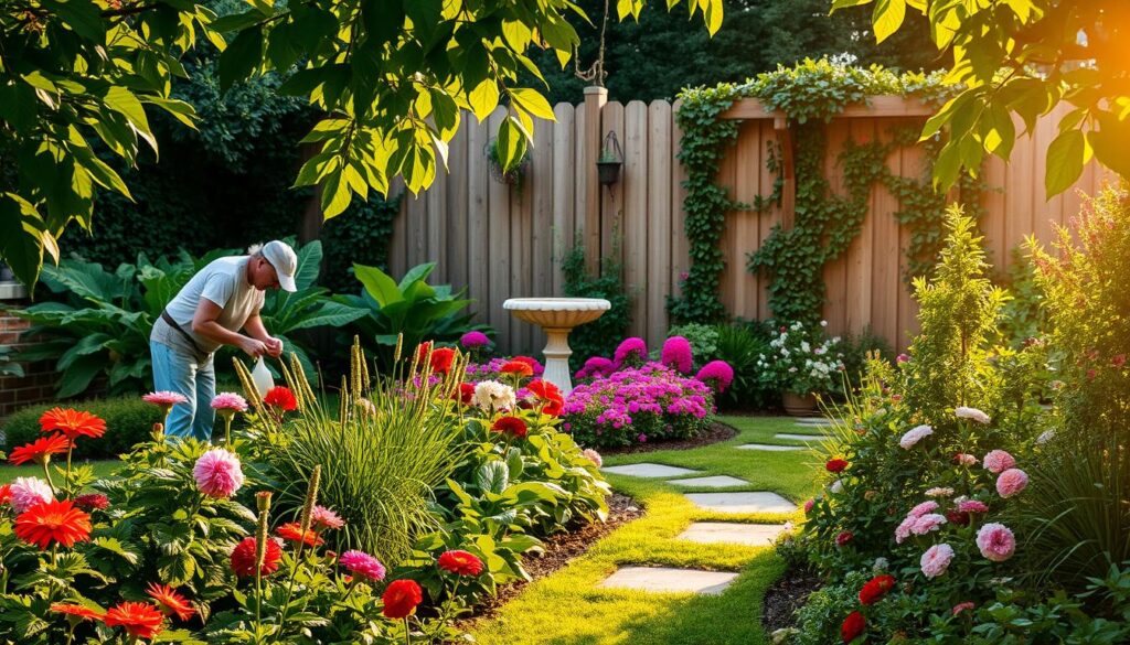 maintaining garden