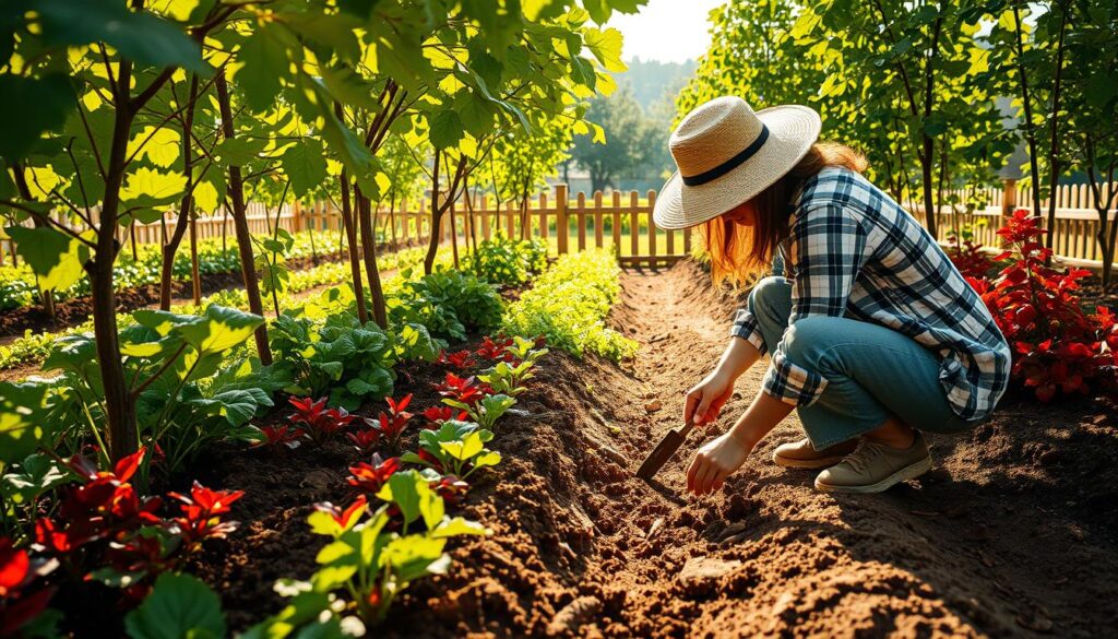 maintaining vegetable garden