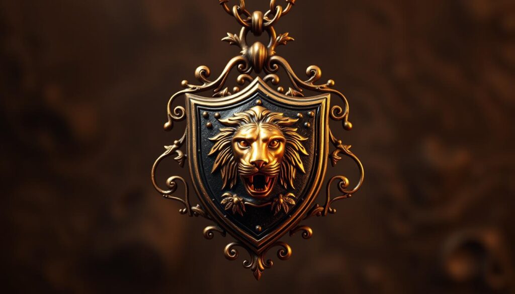 medieval-inspired heraldic jewelry