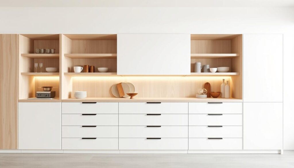minimalist kitchen storage