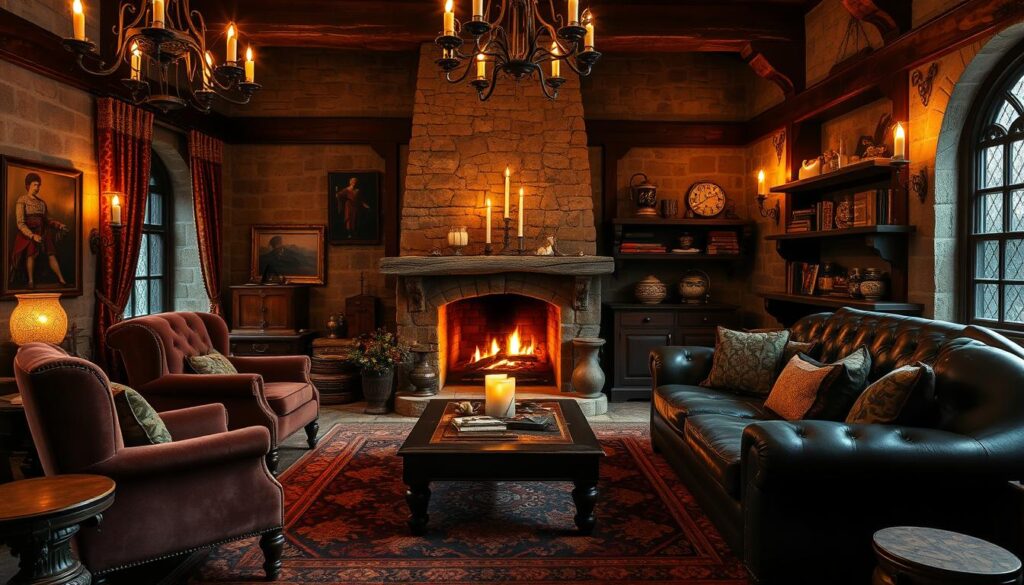 modern medieval living room