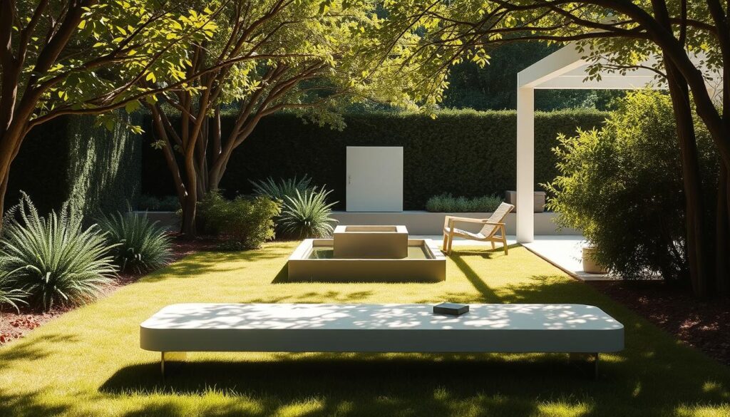 modern minimalist outdoor setup