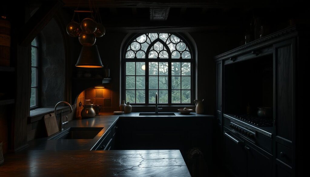 moody kitchen color palette