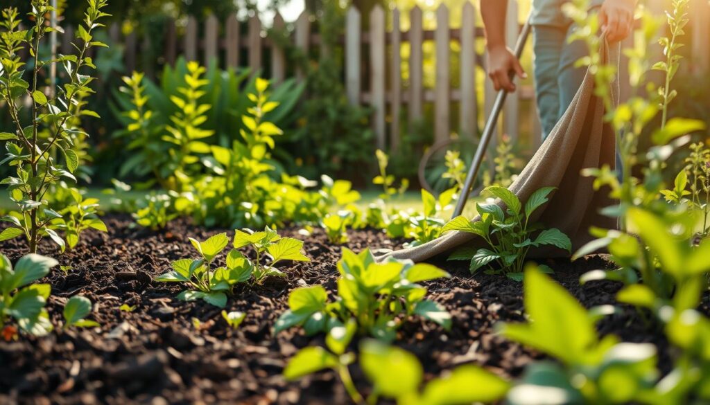 mulching and weed control