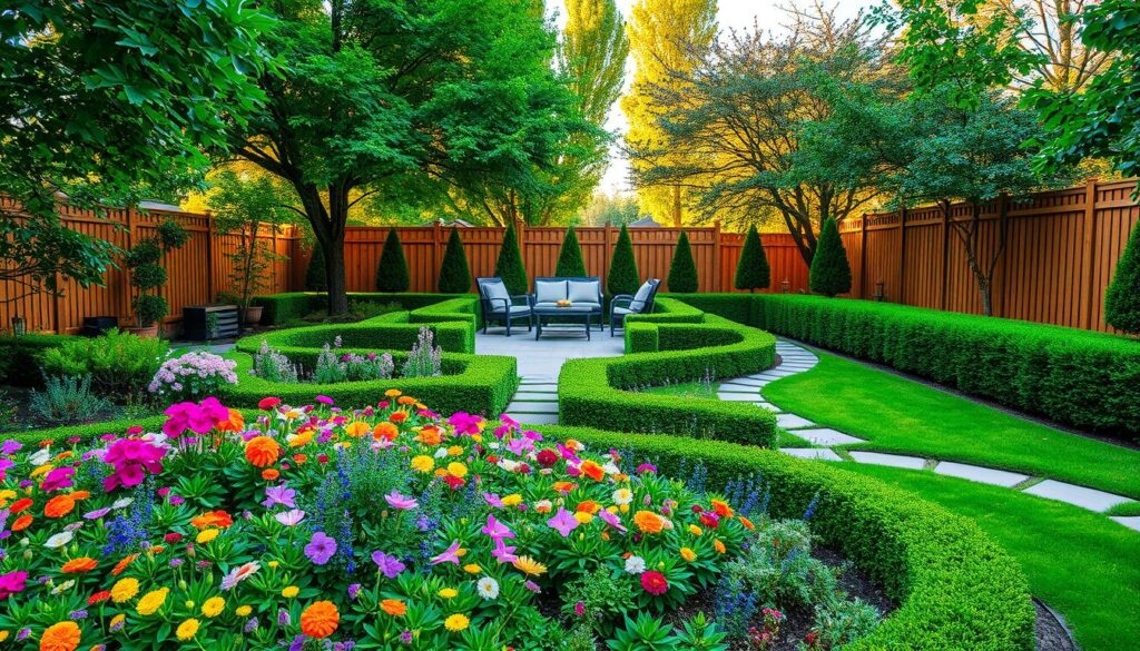 outdoor space layout