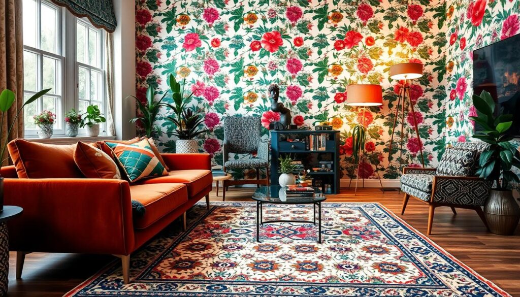 pattern mixing in home decor