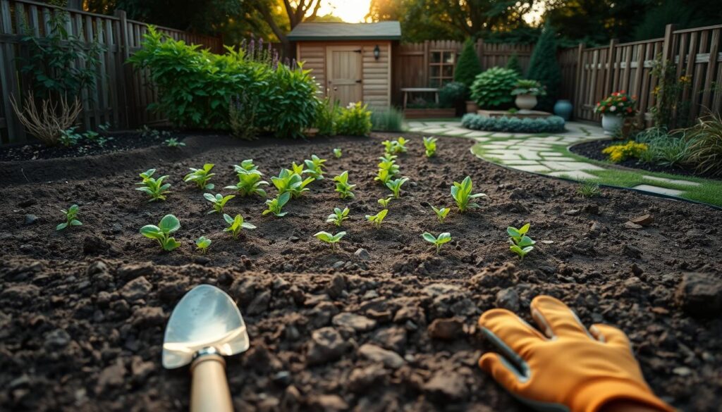planning garden bed space