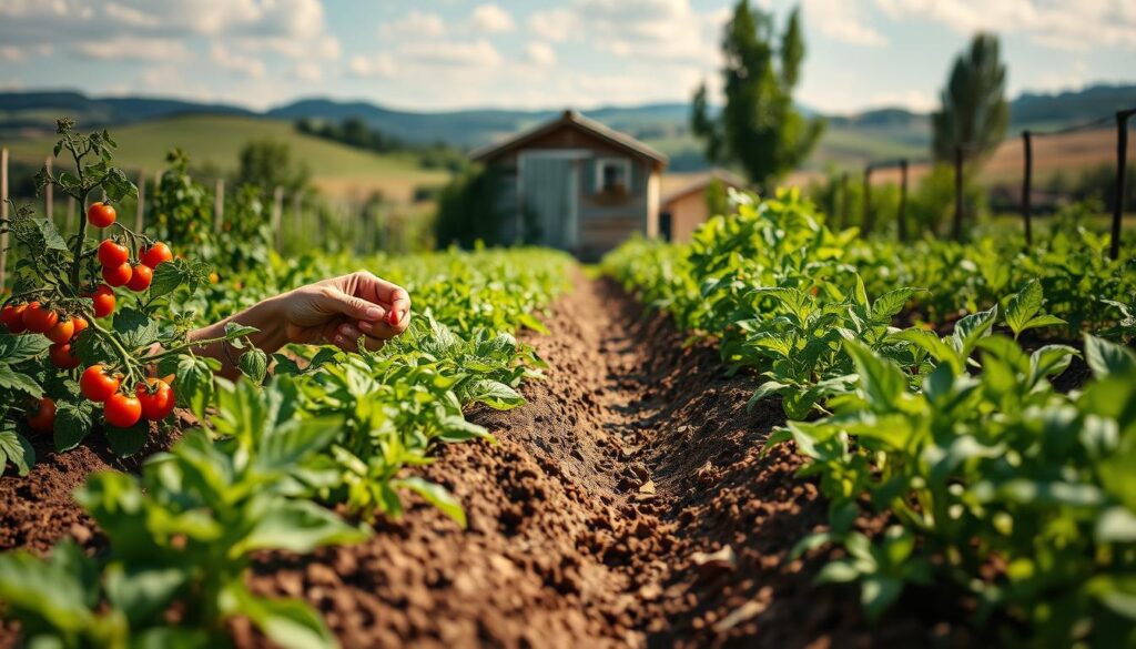 planting vegetable garden