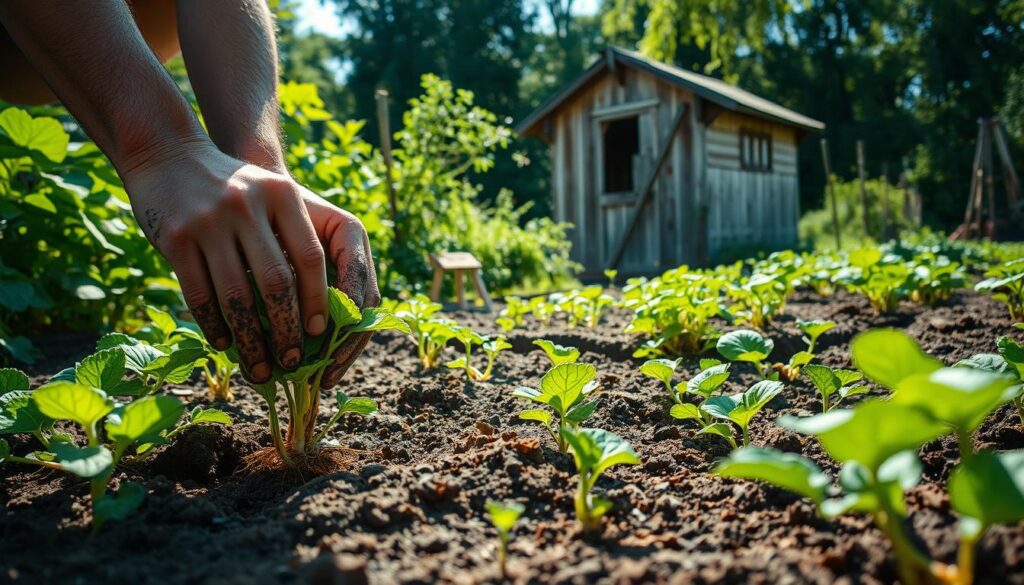 planting vegetables