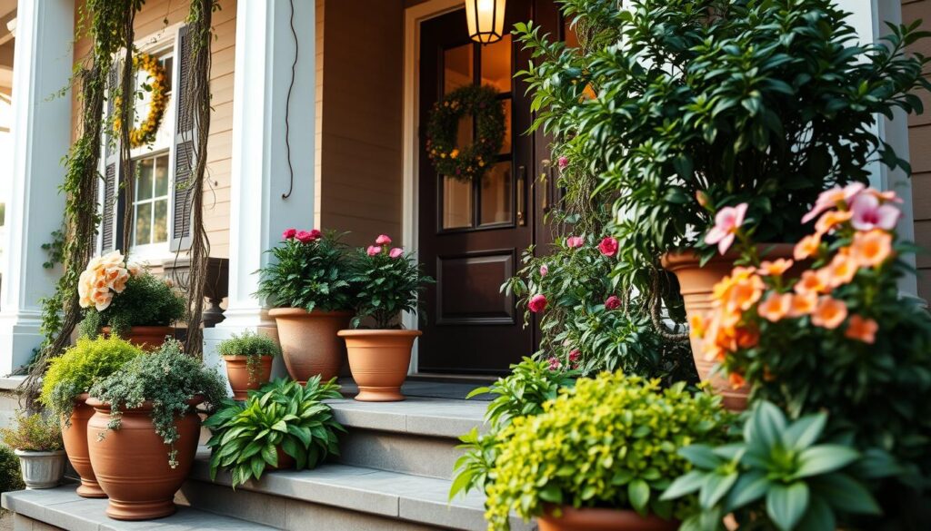 potted plants for front door