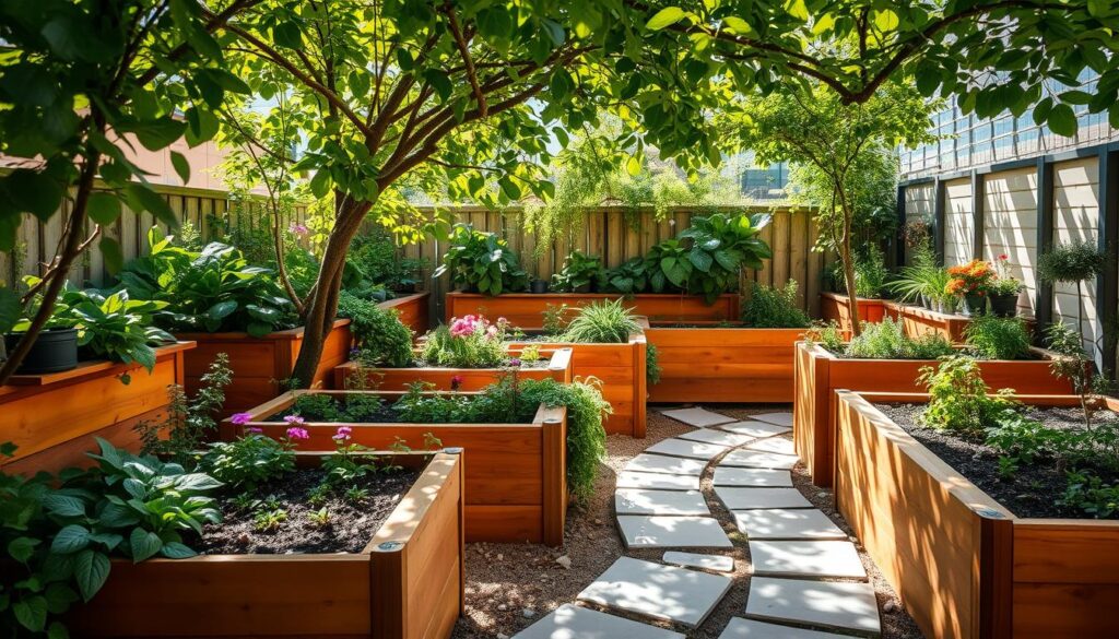 raised bed landscaping for small spaces