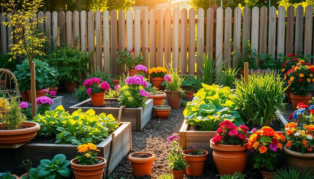 raised beds and containers