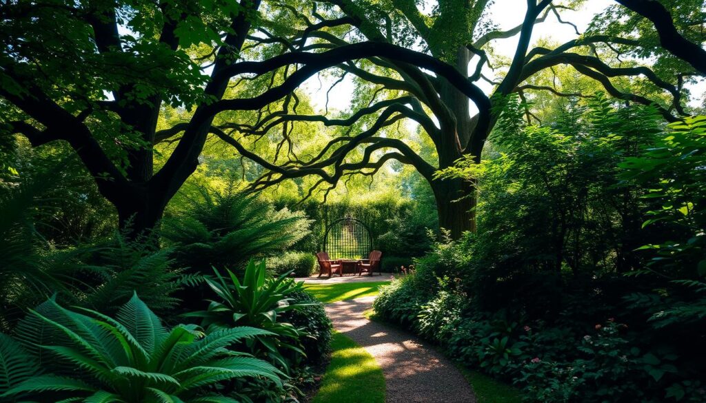 shade garden design