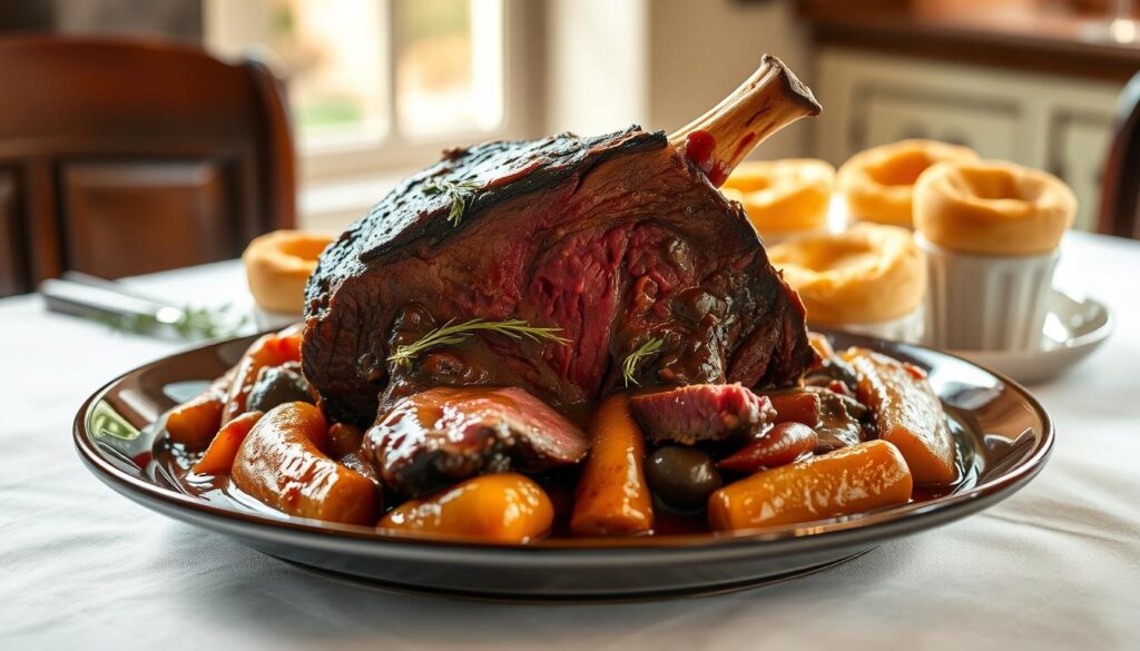 slow-cooking roast beef with gravy
