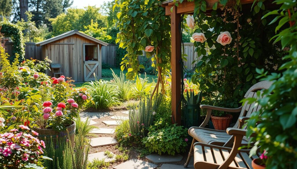 small garden space