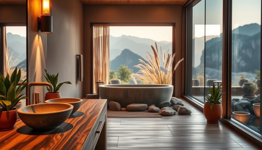 spa bathroom natural elements